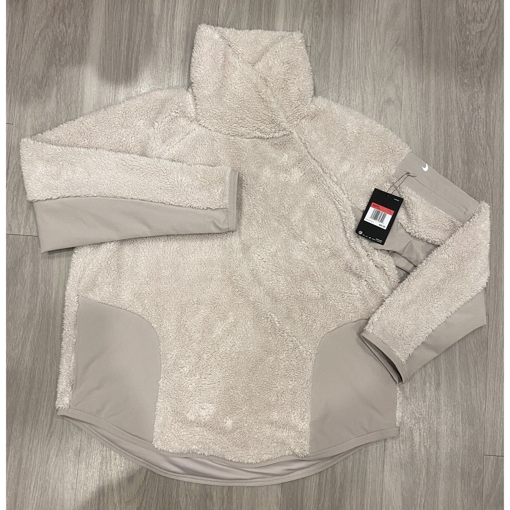 Nike‎ NEW Cowl Neck Fuzzy Women's Size Large Jacket Sweater Pullover NWT $90